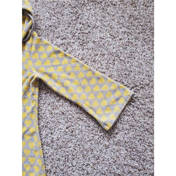 Juicy Couture Gray Yellow Heart Terry Tunic Sun Dress Coverup Size L - Picture 3 of 7